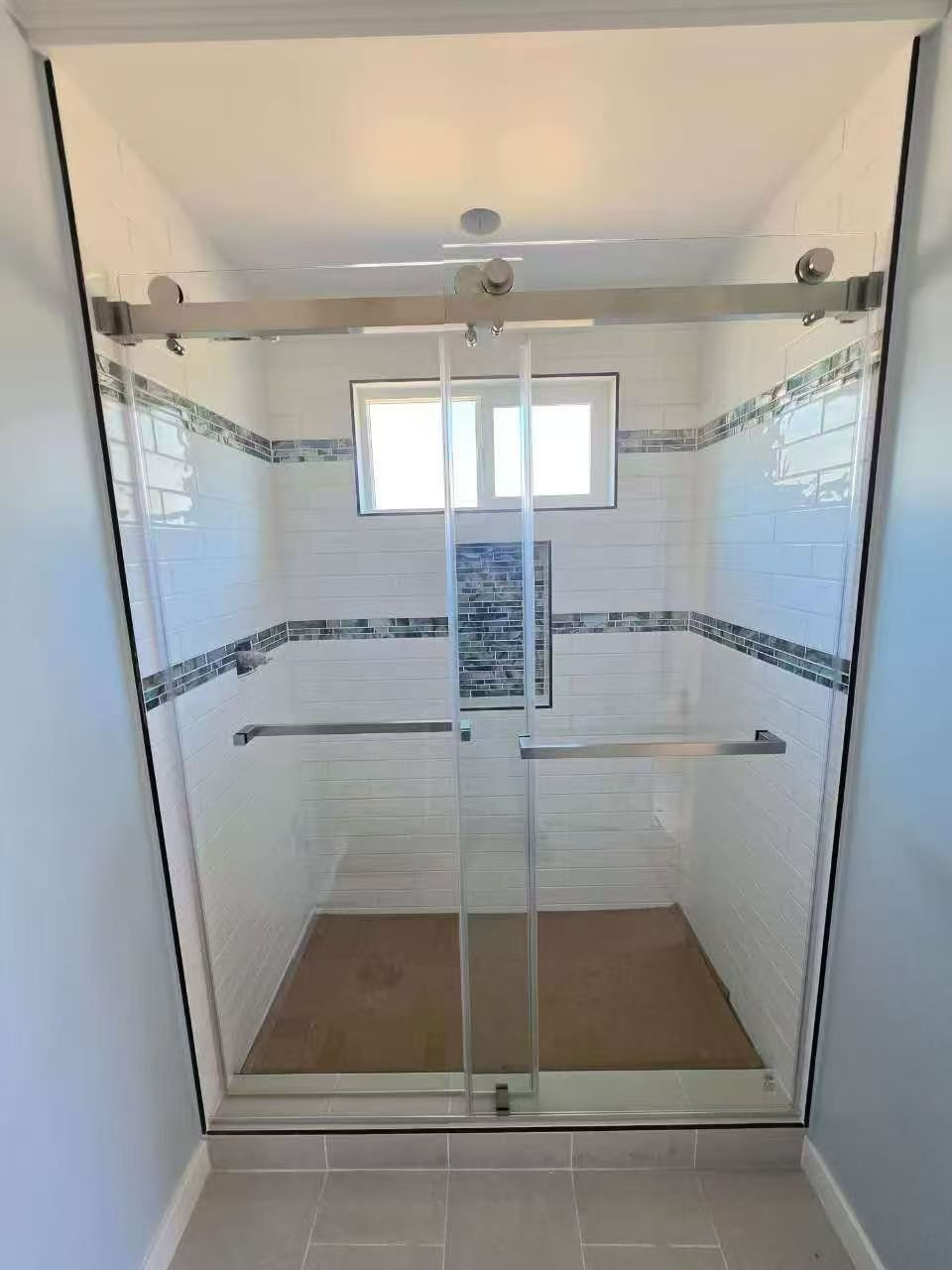 CATALYST Shower Door - Brushed Nickel